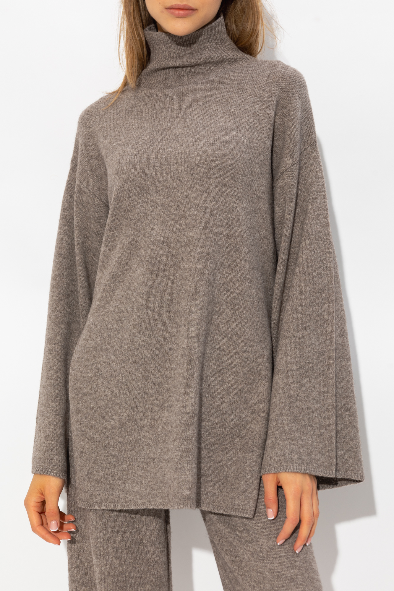 Brown Camira turtleneck sweater By Malene Birger